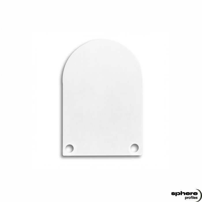 Embout de finition ALKOR/ELEKTRA, blanc RAL 9010, kit de 2, vis incluses, semi-circulaire