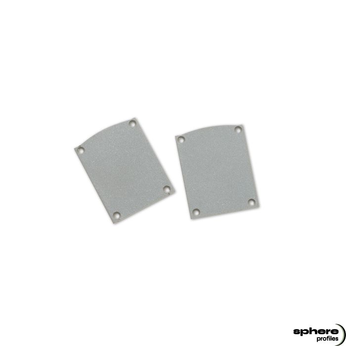 ACAMAR/ACHERNAR Embout de finition, kit de 2, vis incluses, semi-circulaire