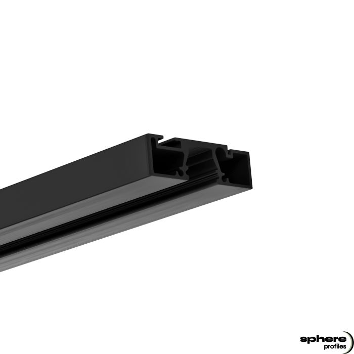 Profilé pour rideaux LED HYPERION, 200 cm, noir RAL9005