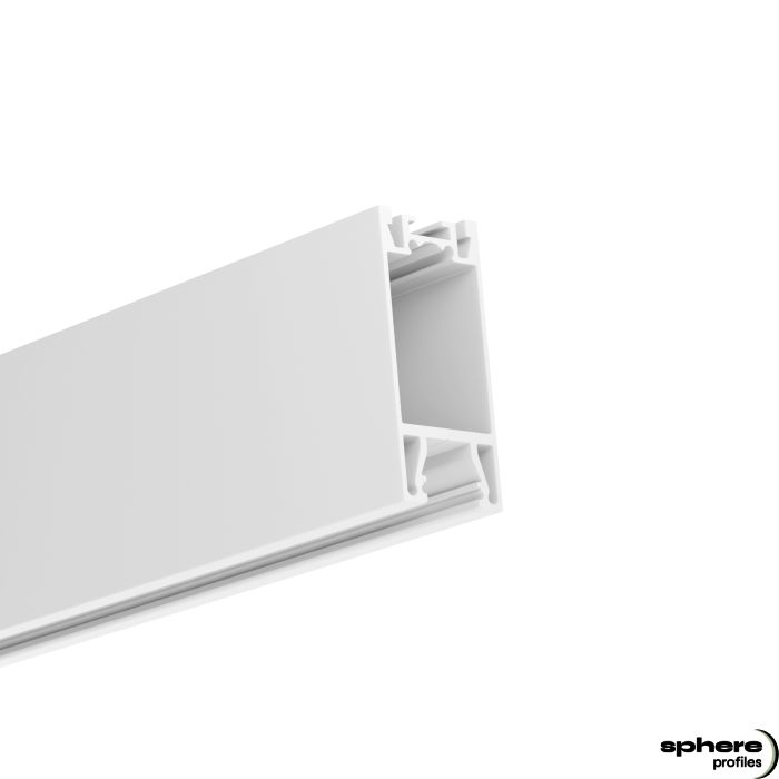 Profilé pour rideaux LED HIMALIA, 200 cm, blanc RAL9010