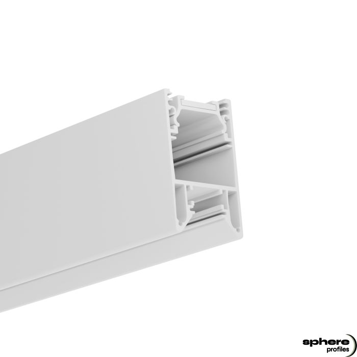 Profilé de luminaire LED ADRASTEA, 300 cm, blanc RAL9003, Inlay encliquetable