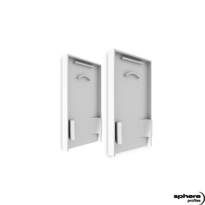 Embout de finition ACAMAR/ACHERNAR, blanc, kit de 2, avec piège à lumière