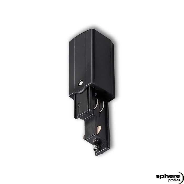 POLLUX Alimentación lateral, negra, conductor N izquierdo, DALI