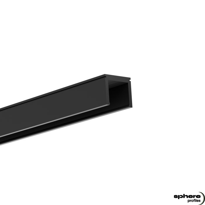 LED Construcción perfil MICO, 200 cm, negro RAL 9005