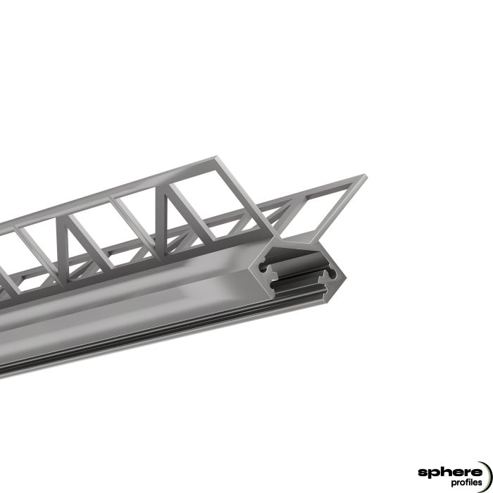 Perfil LED para baldosas CAELUM, 200 cm, anodizado