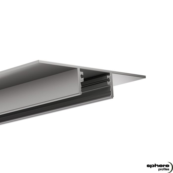 Perfil LED para construcción en seco AVENTURIN, 200 cm, anodizado