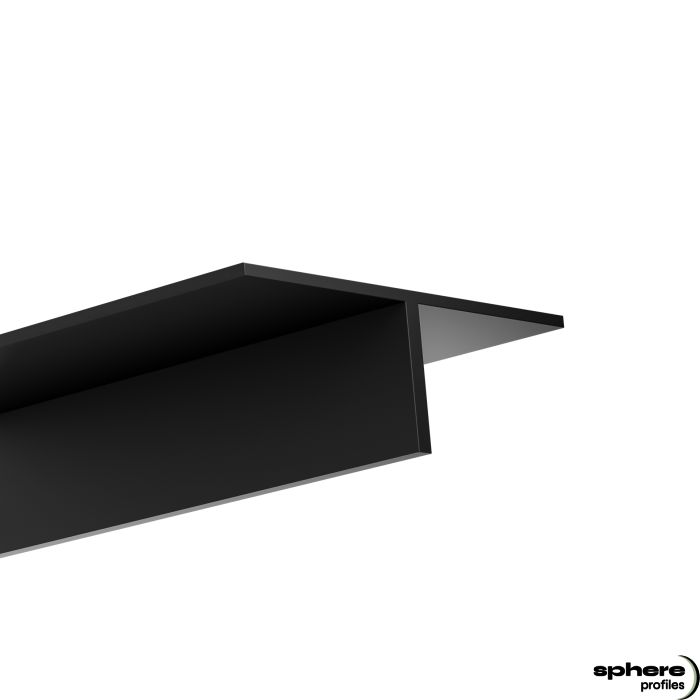 Perfil LED para construcción en seco HELIODOR, 200 cm, negro RAL 9005