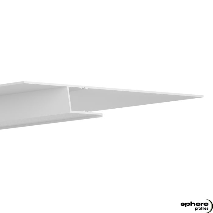 Perfil LED para construcción en seco PYRIT, 200 cm, blanco RAL 9003