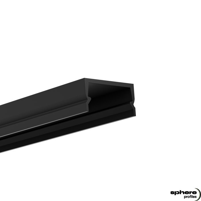 LED Construcción perfil URSA, 200 cm, negro RAL 9005