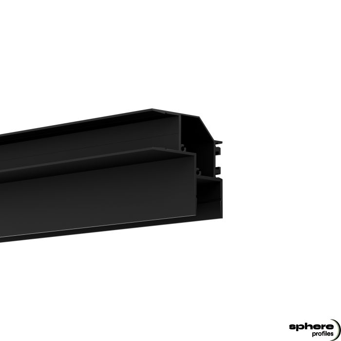 Perfil LED esquinas LUMIN, 200 cm, negro RAL 9005