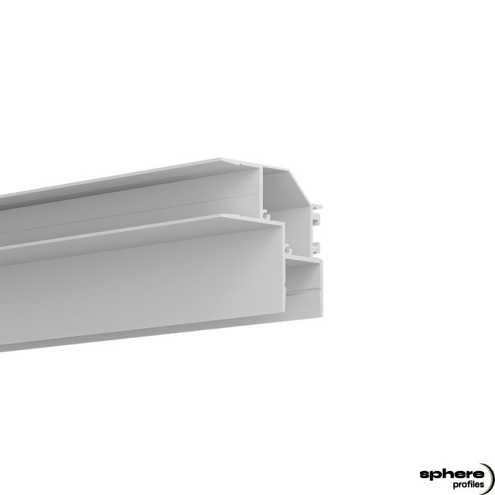 Perfil LED esquinas LUMIN, 200 cm, blanco RAL 9003