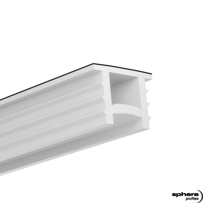 Difusor de silicona empotrada LED CANOPUS, 5 m, negro