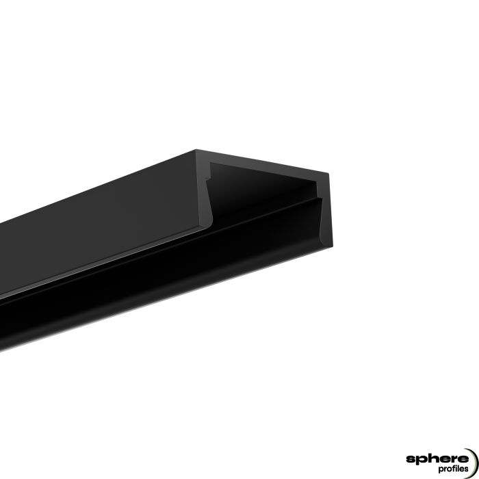 LED Construcción perfil PRISMA, 200 cm, negro RAL 9005