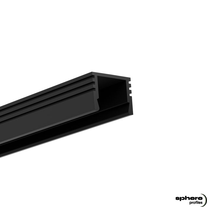 LED Construcción perfil HYDRUS, 200 cm, negro RAL 9005