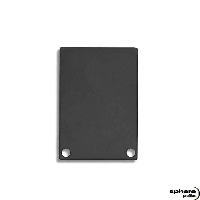 Tapa de cierre ALKOR/ELEKTRA, negra RAL 9005, juego de 2, incl. tornillos, alta