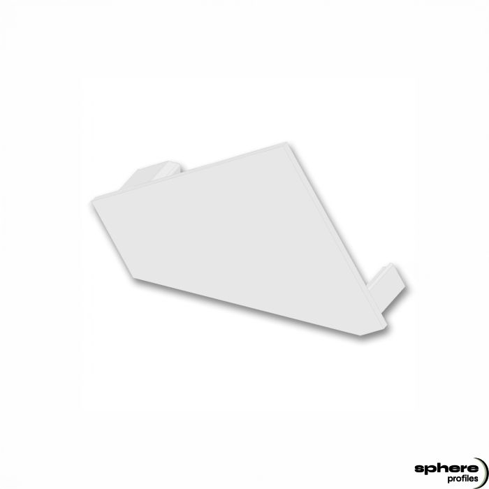 Tapa de cierre SABIK, blanca RAL 9003, juego de 1, izquierda