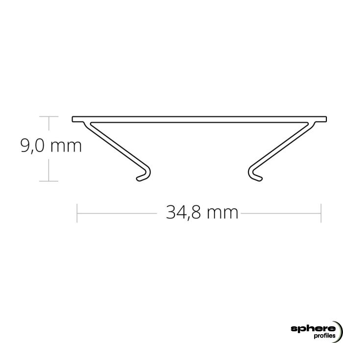 OPAL-25 Difusor, 200 cm, opalino/satinado
