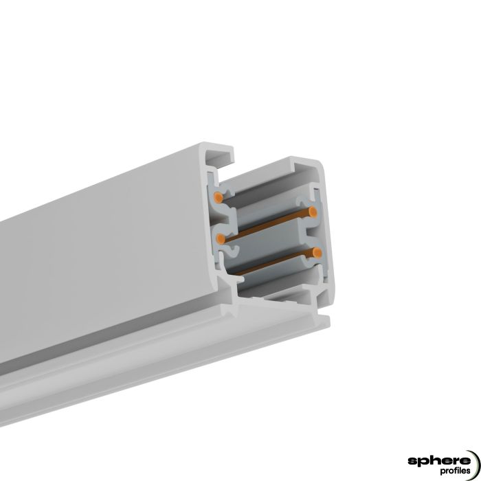 3-phase surface-mounted track PAVONIS, white, 200cm