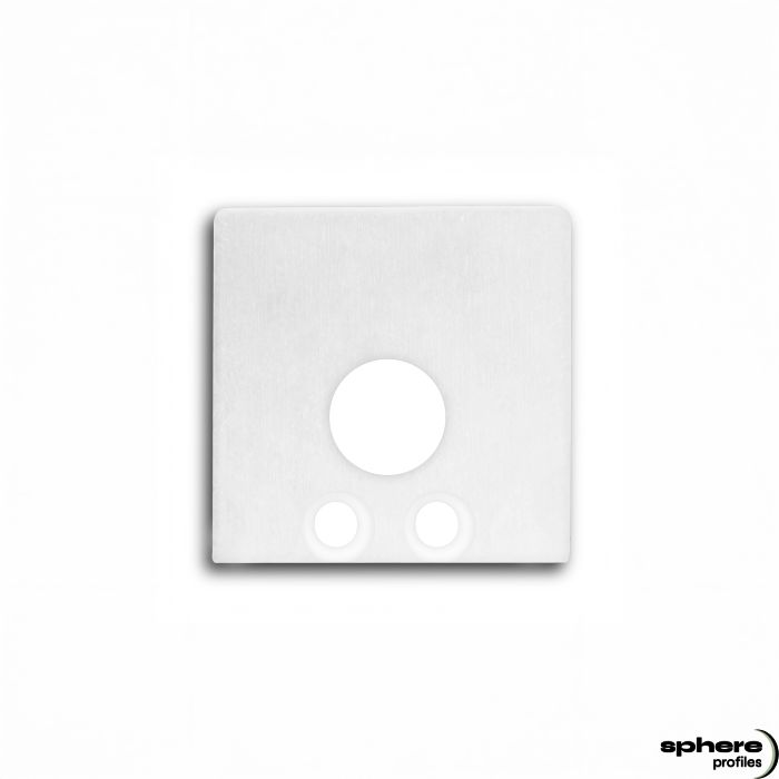 ECHON End cap, white, set of 2, with cable outlet, incl. screws