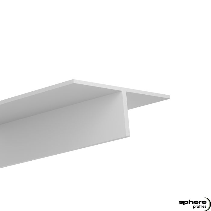 LED Drywall profile HELIODOR, 200cm, white RAL 9003