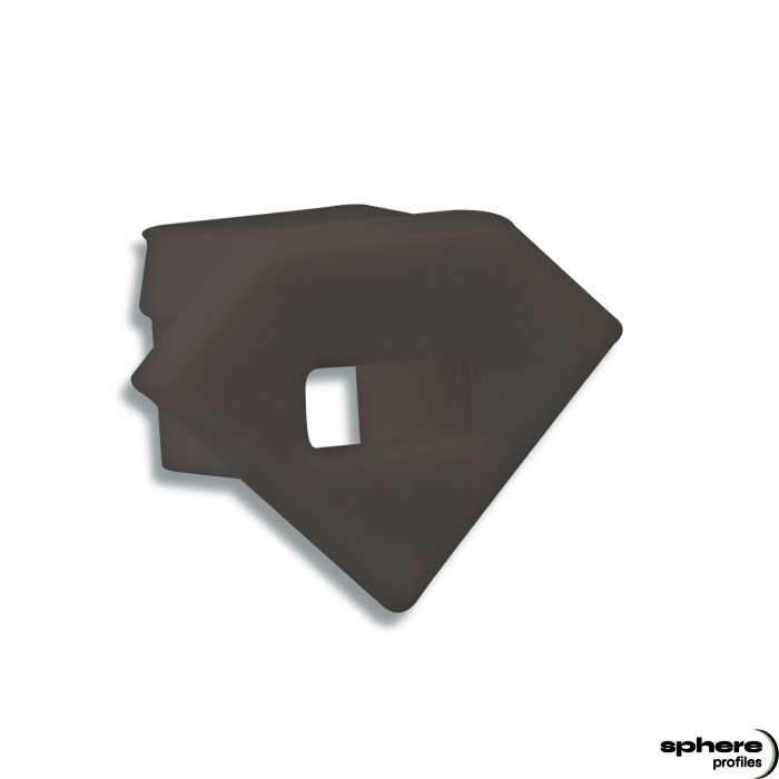 SIRIUS End cap, black, single set, with cable outlet