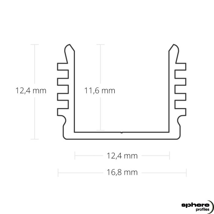 LED Surface profile HADIR, 200cm, white RAL 9010