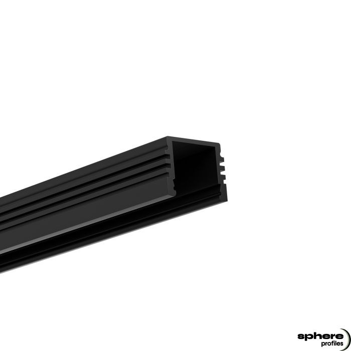 LED Surface profile DENEB, 200cm, black RAL 9005