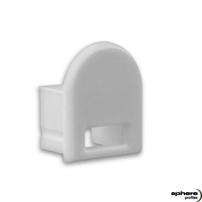 HADIR End cap, single set, with cable outlet, round