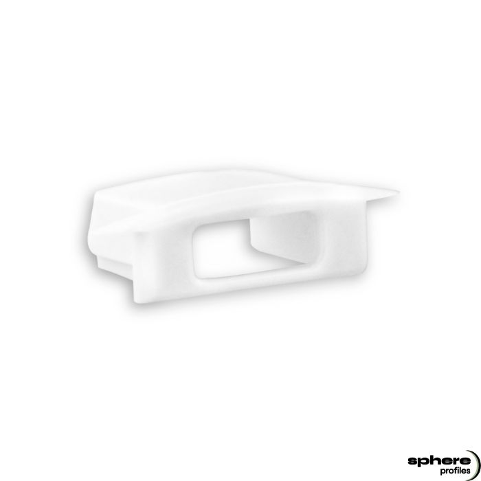 TAYGETA End cap, white, single set, with cable outlet