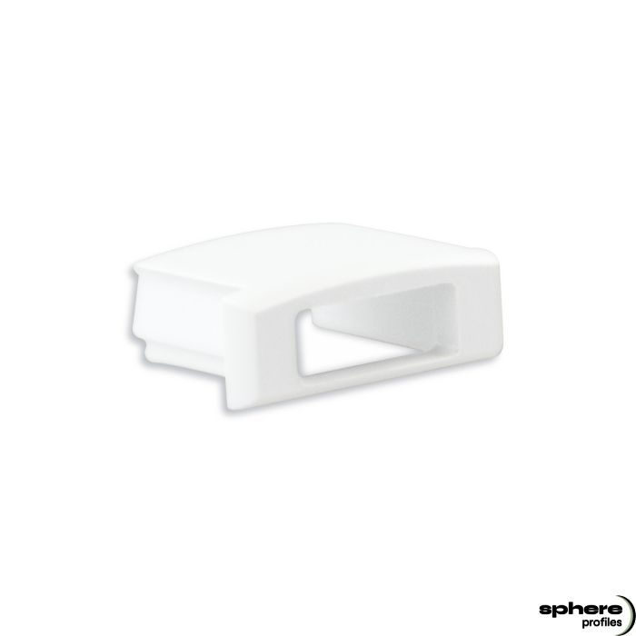 PHERE End cap, white, single set, with cable outlet