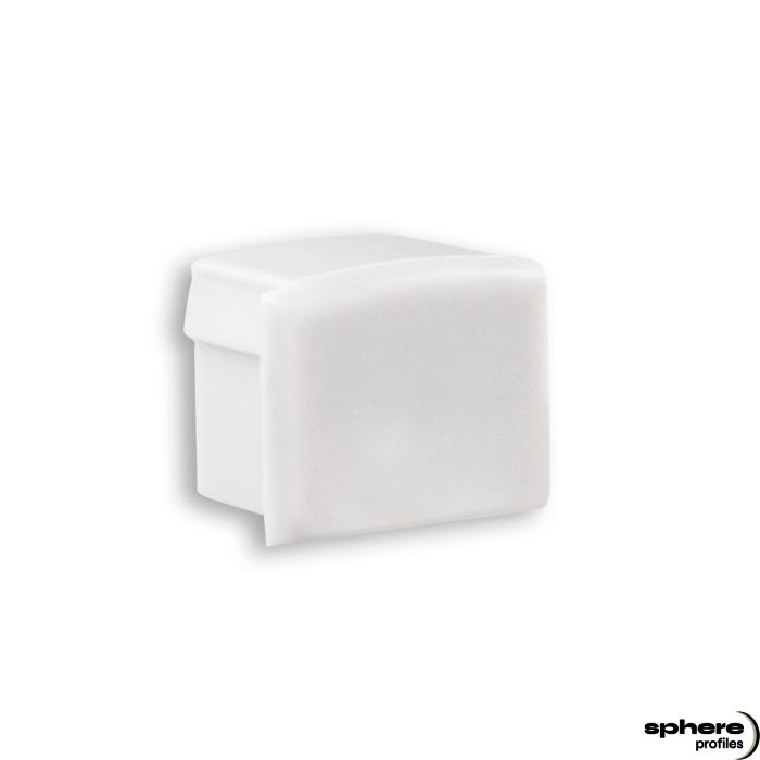 DENEB End cap, white, single set