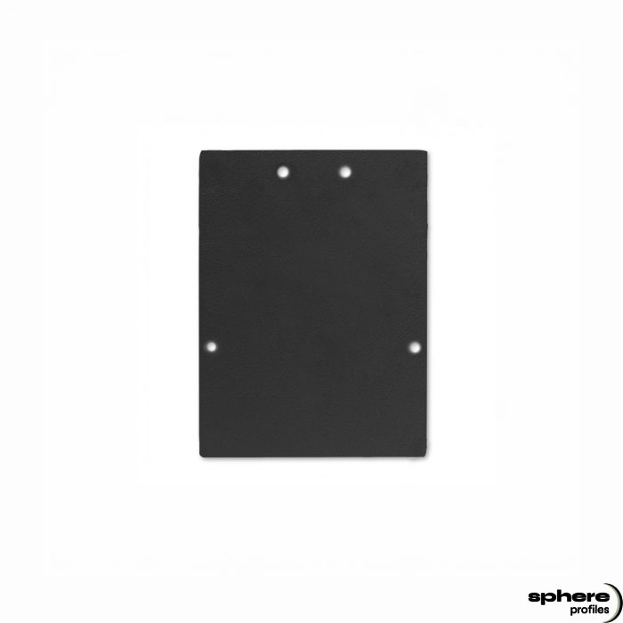 ZENITH End cap, black RAL 9005, set of 2, incl. screws