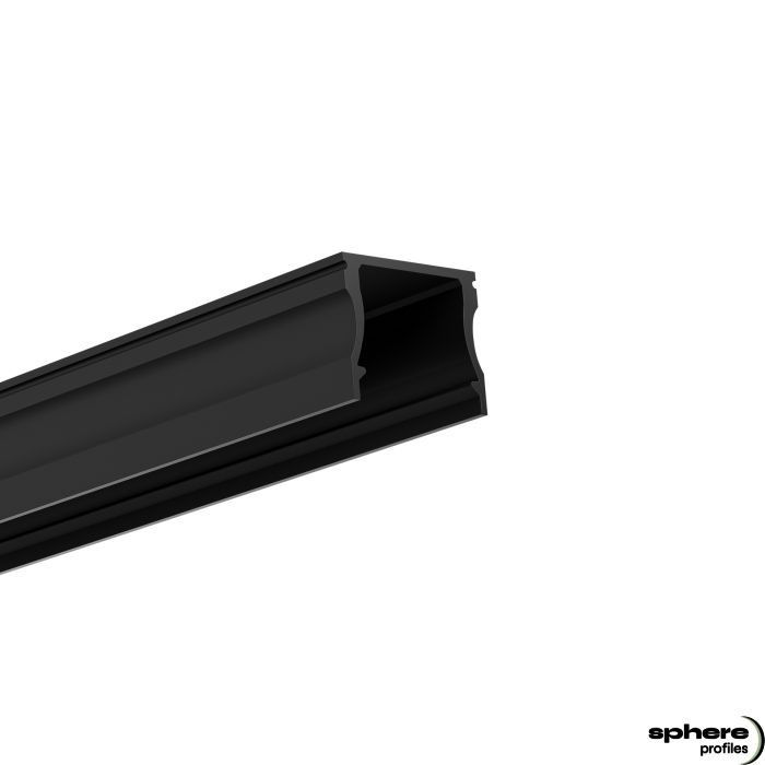 LED Surface profile VORTEX, 200cm, black RAL 9005