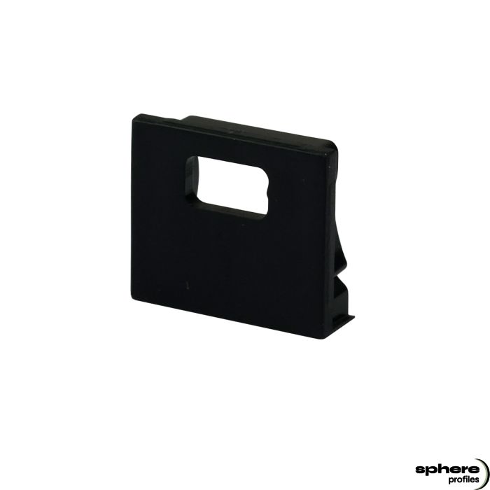 VORTEX End cap, black, single set, with cable outlet
