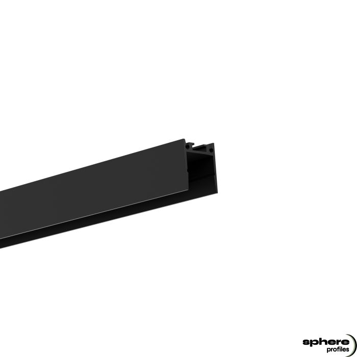 LED Luminaire/surface profile ADHARA, 200cm, black RAL 9005