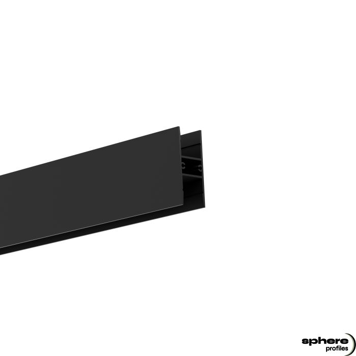 LED Luminaire/surface profile ATLAS, 200cm, black RAL 9005