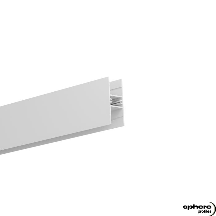 LED Luminaire/surface profile ATLAS, 200cm, white RAL 9003