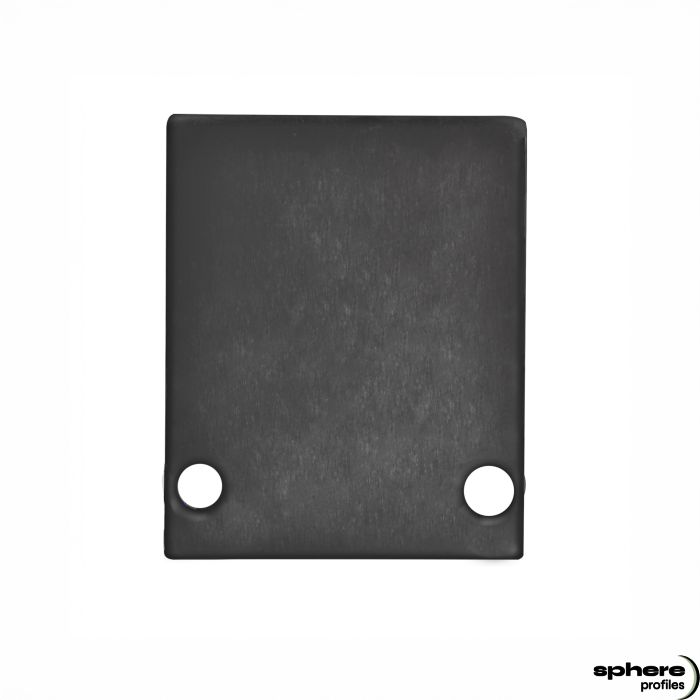 ADHARA End cap, black RAL 9005, set of 2, incl. screws