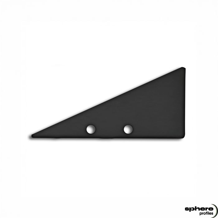 BOTEIN End cap, black RAL 9005, set of 2, incl. screws