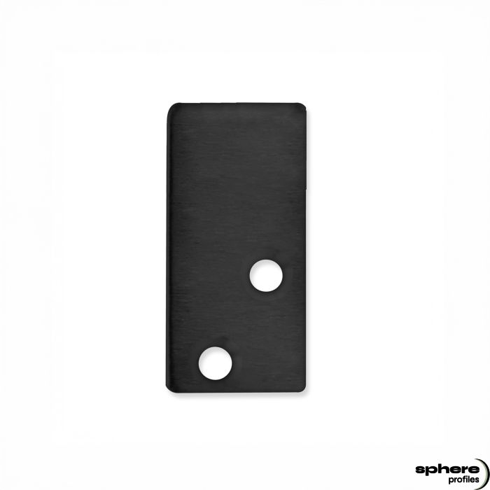 ALTAIS End cap, black, set of 2, incl. screws