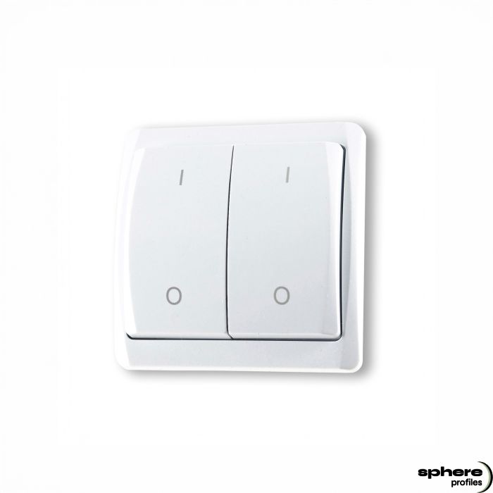 IRCONTROL-03 Infrared control, 2-gang battery-operated radio wall transmitter