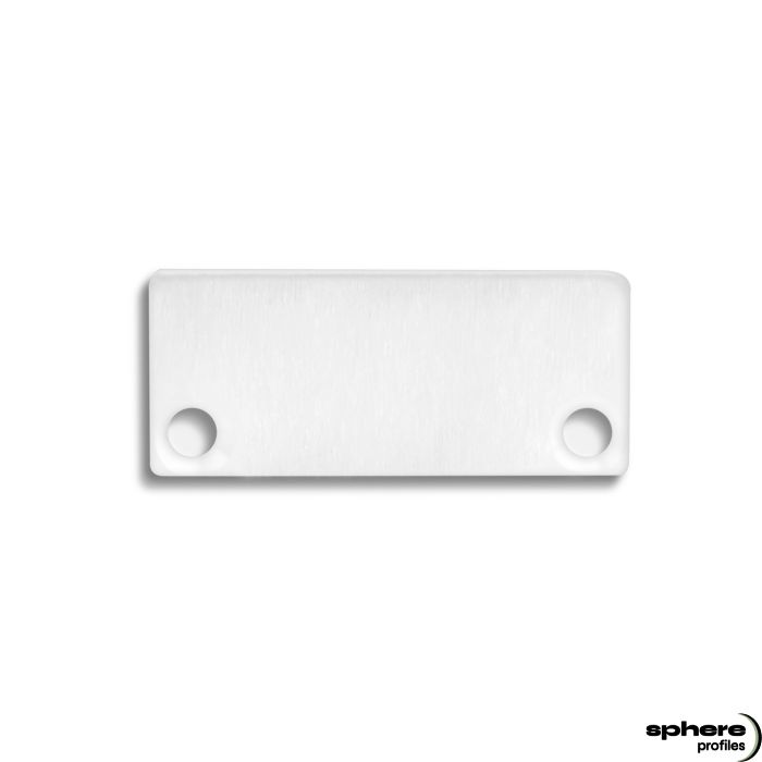 CYGNUS/SPICA End cap, white RAL 9010, set of 2, incl. screws, flat