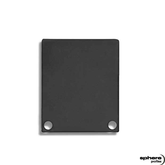 CYGNUS/SPICA End cap, black RAL 9005, set of 2, incl. screws
