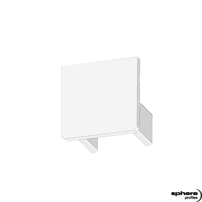 COSMIC End cap, white, single set