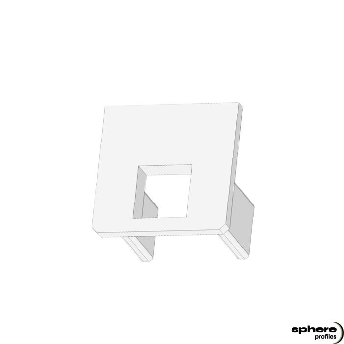 COSMIC End cap, white, single set, with cable outlet