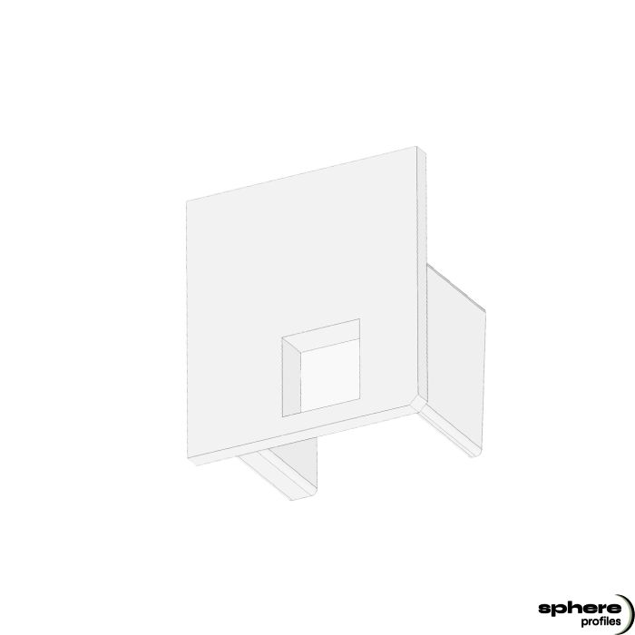 CELAENO End cap, white, single set, with cable outlet