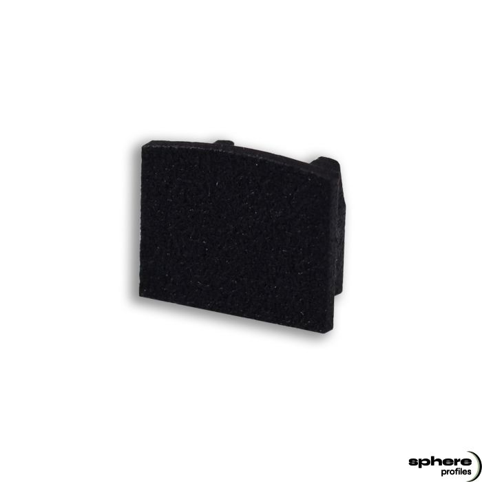 HYDRUS End cap, black, single set