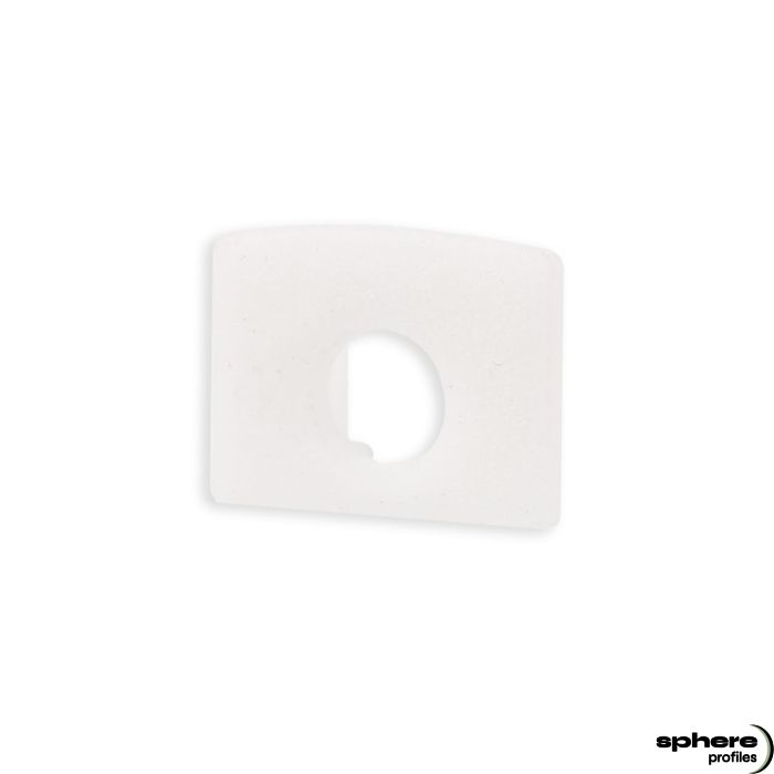 HYDRUS End cap, white, single set, with cable outlet