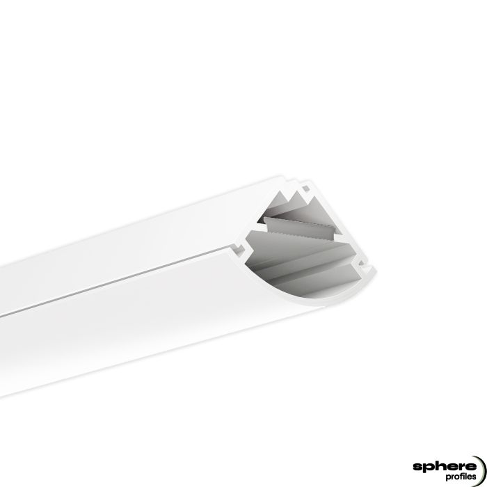 LED Corner cover MEROPE, 260cm, opal/satinised