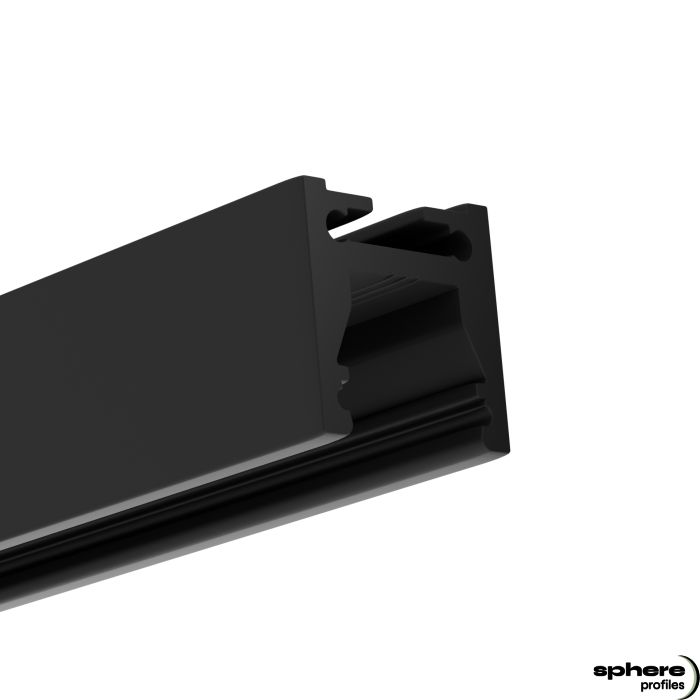 HERACLES LED Curtain profile, 200cm, black RAL9005